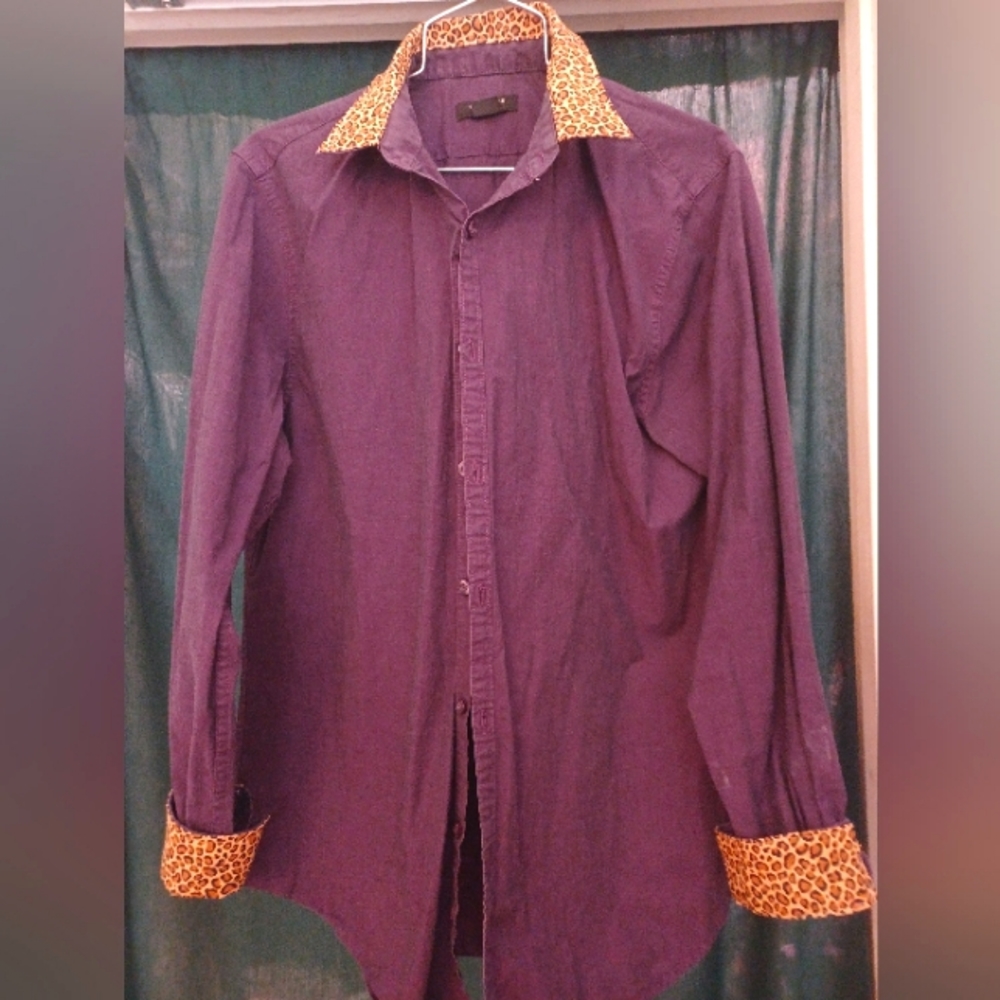 Womans Purple and Cheetah Size LARGE